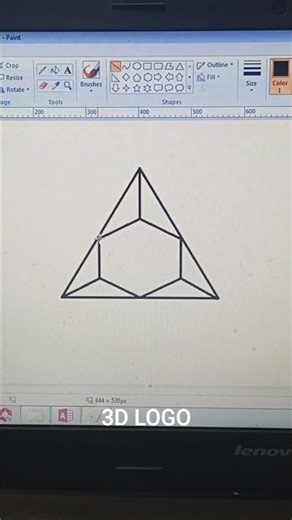 3d logo painting..on ms paint. window 7. learn every one..