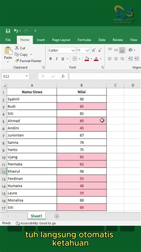 DATA OTOMATIS BERWARNA! 🎨 Trik Conditional Formatting Excel (Day 19) #excel #tutorialexcel