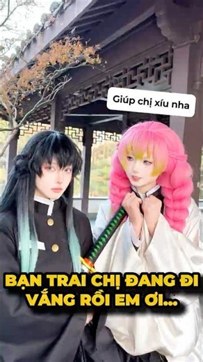 "Em ơi, bạn trai chị đi vắng rồi"🥰- Mitsuri & Muichiro #cosplay #shorts #minnacosplay
