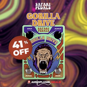 Save 41% on Gorilla Drive preamp/overdrive effect plugin by Safari Pedals