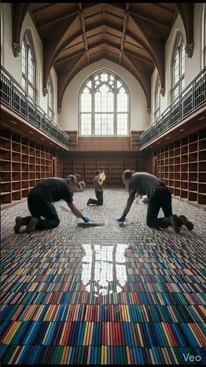 This Library Floor Is Made of BOOKS?! 😱📚|3D EpoxyTransformationWorld’s Most Creative Library Floor😍✨