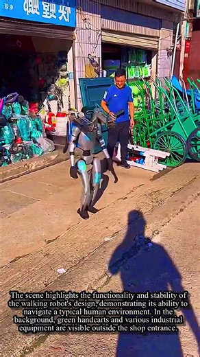 Field Testing a Two-Legged Robot in a Commercial Area