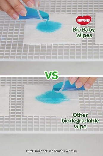 100% Biodegradable Huggies Baby Wipes | How absorbent is your wipe?
