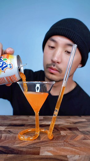 🍊🥤 #asmr #drink #sunkist #soda