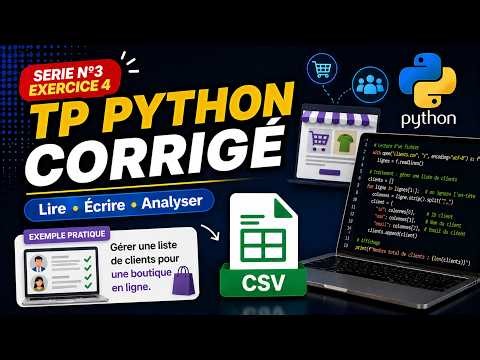 TP Python Corrigé – Série N°3 Exercice 4 | Fichier CSV (Gestion des clients)