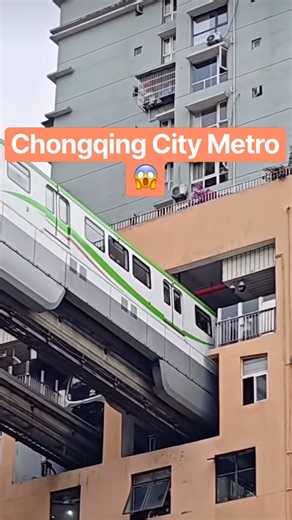 Metro Line In Chongqing City China 🇨🇳 #china #travel #train #jianguo #shortfeed #shorts