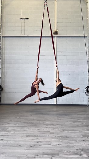 Double Aerial Straps Play with Tanya | Aerial Dance Duo Training