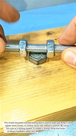 Genius DIY Bolt Locking Trick Using Threaded Rod | Smart Woodworking Hack for Everyone
