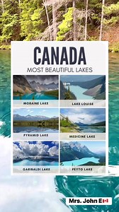 Canada is home to some of the most beautiful lakes on Earth—from turquoise glacial water to mirror-like reflections and quiet northern wilderness 🇨🇦 #travel #travelcanada #canada #explorecanada #discovercanada | Mrs. John E