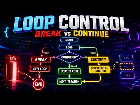 Loop Control Statements (break, continue) #python #coding