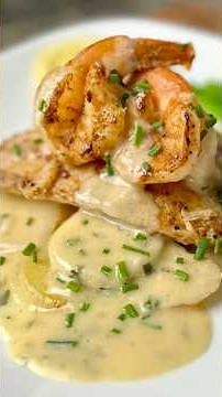 Pan-Seared Fish & Shrimp with Tarragon Butter Cream Potatoes