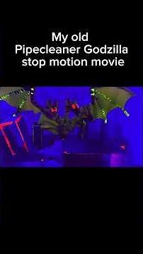 Pipecleaner Godzilla Stop Motion movie #pipecleanercrafts #stopmotion #godzilla #fyp #pipecleaners