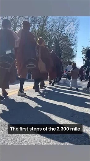Buddhist monks make their way through Georgia as they continue their 2,300 mile walk for peace to DC