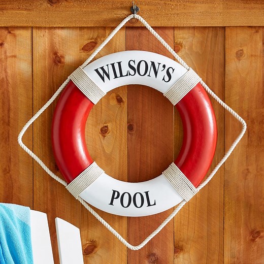 Personalized Life Preserver Ring - Pool Décor - Boat Décor -beach House - Lake House - 21”D Decorative Life Ring - Choose From 4 Designs - Etsy
