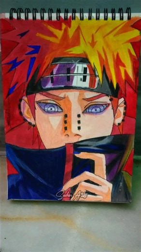 Pain drawing✨😸|| Finally completed. #shorts