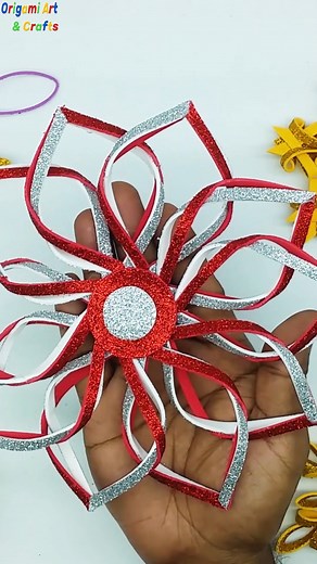 Wow!! Wonderful Christmas #Snowflakes Making Easy Tutorial #reelsfb #viralreels #trend | Origami Art & Crafts