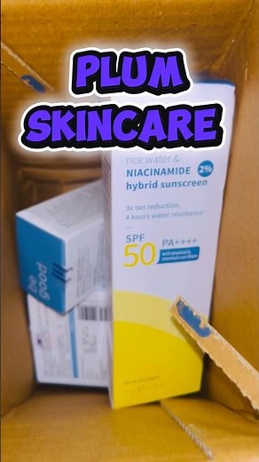 Unboxing skincare products from plum🩵✨ #unboxing #plum #skincare