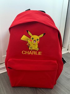 Personalised Pokémon Backpack With Embroidered Pikachu & Name – Kids School Bag, Nursery Rucksack, Back to School Gift, Holiday - Etsy