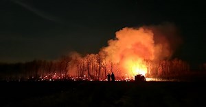 Saskatchewan forest fires rage in the north