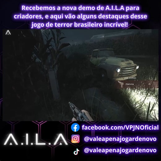 3.3K views · 29 reactions | We received the new demo for A.I.L.A creators, and here are some highlights of this incredible Brazilian horror game! Release date: November 25th PC and Consoles (STEAM, PS5, XBOX S/X) Pulsatrix Studios Maxmrm #Aila #gameplay #Gaming #gamehorror #demonstration | Vale a Pena Jogar de Novo | Facebook