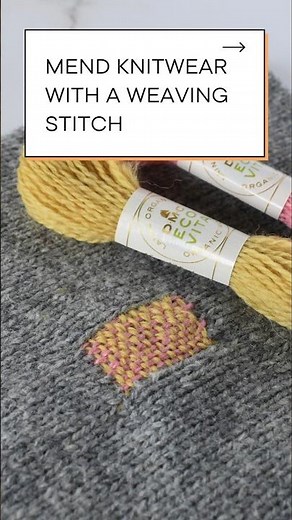 How to Mend Knitwear With a Weaving Stitch #Shorts