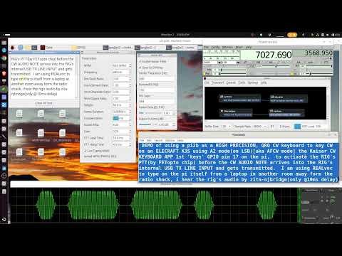 RASPBERRY PI CW KEYER - keys CW on your RIG: uses GPIO pin 17 for PTT & CW audio into the line input