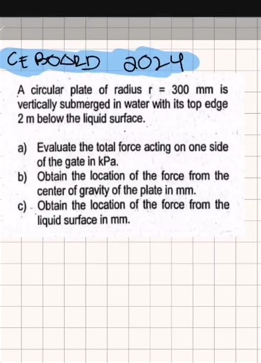 FLUID MECHANICS | PAST BOARD EXAM PROBLEM NO.5 #fypシ #HGE #civilengineering #hydraulics #fluidmechanics