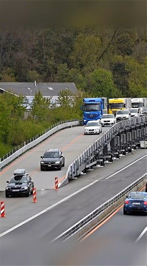 Swiss engineers have unveiled a new mobile overpass bridge #knowledge #technology #facts