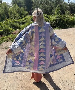 Periwinkle Dreams Flying Geese Quilt Coat - Etsy