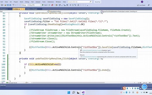 C#程序设计与实践-26.记事本-撤销、复制、剪切、粘贴、查找、替换
