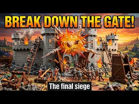 Tiny Toy Army Attacks a Medieval Castle (Epic Siege Battle)