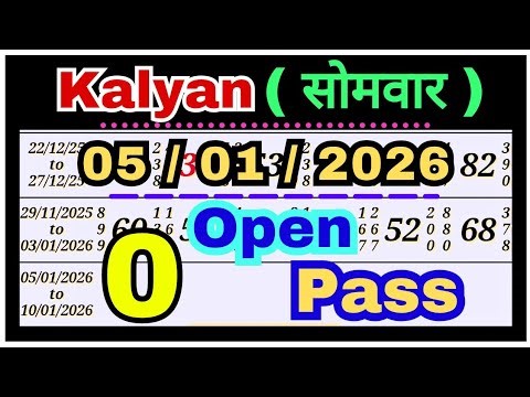 Kalyan Matka 05/01/2026 Full Calculation Expaination LIVE STREAM #46
