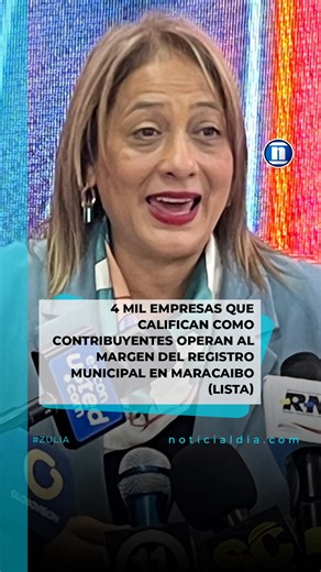 Noticia al Día on Instagram: "4 mil empresas que califican como contribuyentes operan al margen del registro municipal en Maracaibo (Lista) En rueda de prensa realizada este 19 de enero desde las instalaciones del Sedemat, el intendente Óscar Urdaneta, junto a Miguel Silva, intendente del Centro de Procesamiento Urbano (CPU) de Maracaibo, y Marilenne Huerta, directora general de Administración y Finanzas de la Alcaldía de Maracaibo, informó que alrededor de 4 mil empresas que califican como cont