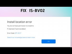 How to Fix "IS-BV02: File Missing or Invalid” Error in Epic Games Launcher