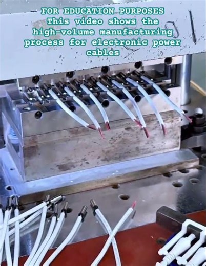 Overmolding DC Power Cables #shorts #Manufacturing #Engineering #Electronics #Factory #Industrial
