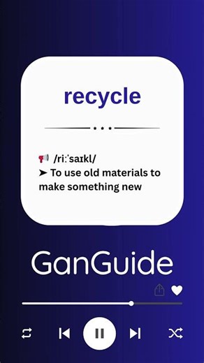 A2 English Word: RECYCLE | Meaning & Pronunciation