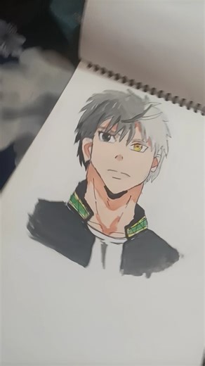 Haruka sakura drawing with water colour 😍☠️#art #shorts #viral #trending #anime