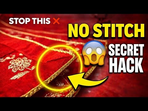 No Stitch Side Slit Hack 😱 | Cover Piping Without Sewing | Perfect Kurti Finish #viral