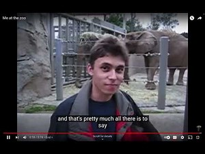 reacting to me at the zoo the first ever video to be uploaded on youtube