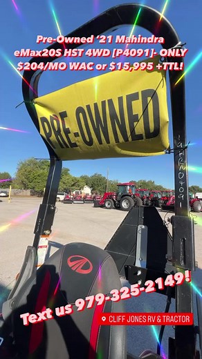 1.4K views | Manager’s Special: Pre-Owned 2021 Mahindra eMAX Series...