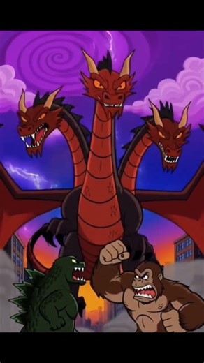 Godzilla VS Dragon Kong #shortsvideo