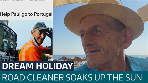 Britain's most famous street cleaner thrilled to be on the 'trip of a lifetime' in Portugal - Latest From ITV News