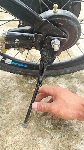 Bicycle kickstand spring installation process