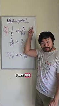 Comparing fractions using common numerators