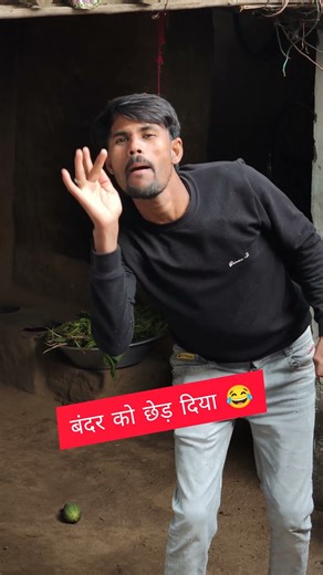 बंदर गुस्सा हो गया 😂 #funny #comedy #shorts #monkey