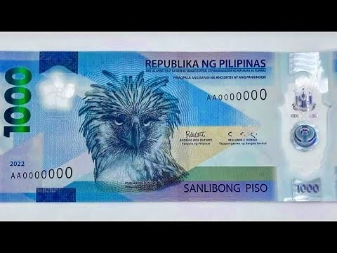 Philippines new 1000 peso polymer banknote | Pilipinas bagong 1000 pesos bill