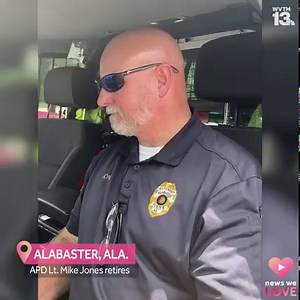 HAPPY RETIREMENT 💙🎉 Alabaster Police Department Lt. Mike Jones made his final call Friday after 24 years of service with APD! Prior to joining the department, Lt. Jones served four years in the U.S. Army. He is also a 2013 graduate of the National FBI Academy and he was Alabaster's Officer of the Year in 1999. Wish him a happy retirement in the comments below! #ThankYouForYourService | WVTM 13