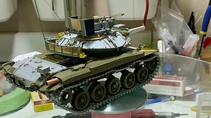麦田模型 1/35 谢里登M551 AFV M41 T49试验车 超级改 模型制作 完结篇