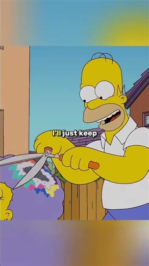 Homer Grabbed the Scissors