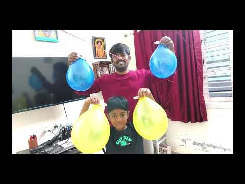Balloon Rocket Experiment Daddy and Son | Fun Science at Home | DIY